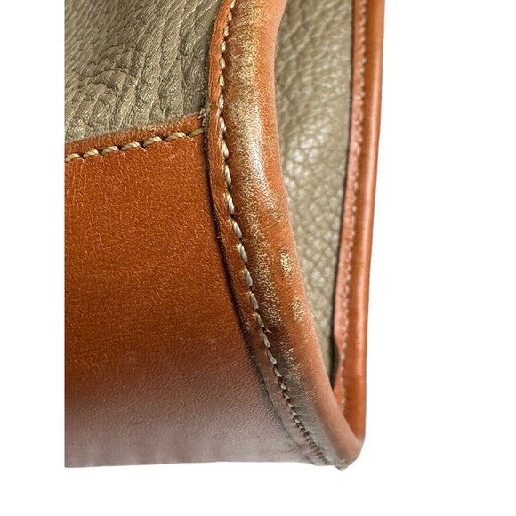 Vintage Dooney & Bourke All Weather Leather Handbag Pebbled Saddle Tan USA - Picture 15 of 17